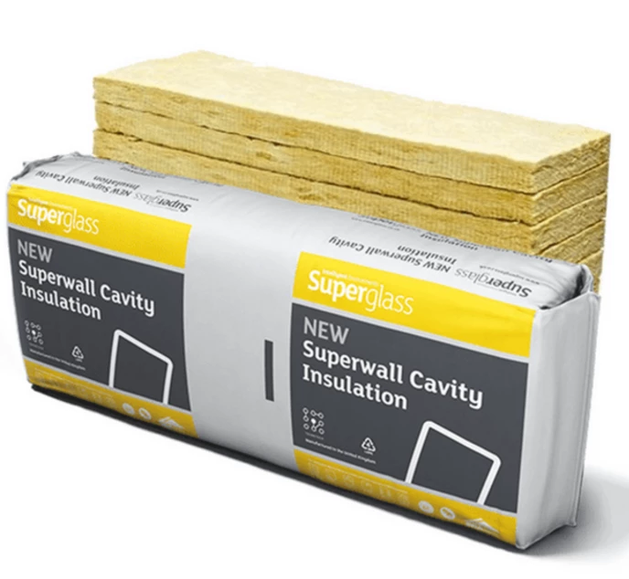 Superglass Superwall 32 - Cavity Wall Insulation / Cavity Batt Slab - 455mm x 1200mm