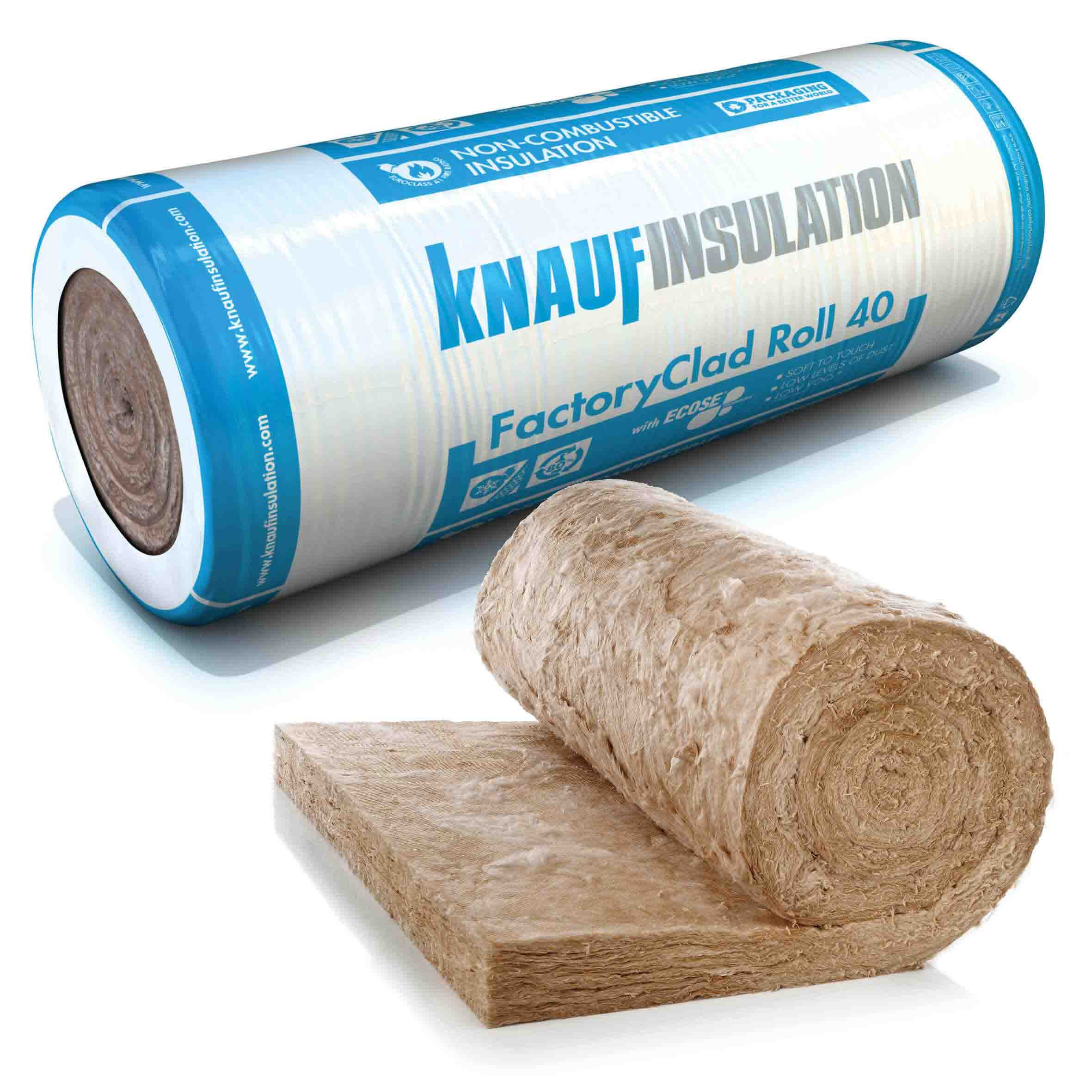 Knauf FactoryClad Roll 40 Glass Mineral Wool